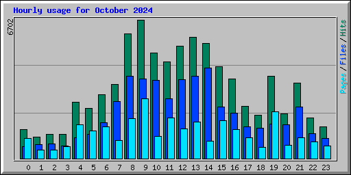 Hourly usage for October 2024